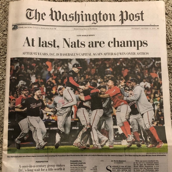 Copy of Washington Post Celebrating Washington Nationals World Series Win - Picture 2 of 8